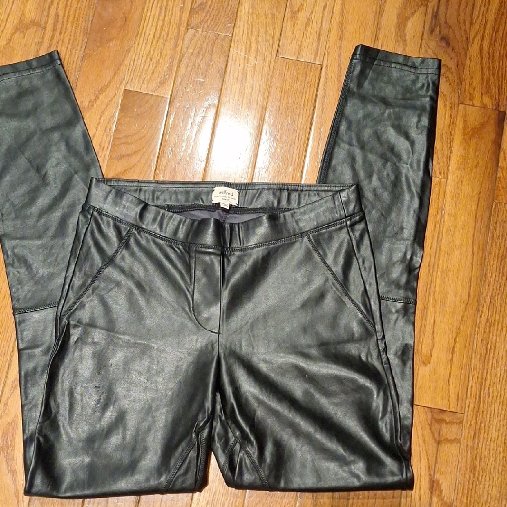 Wilfred Black Leather Pants